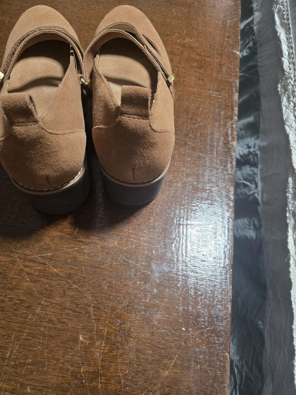 Women's Tan Suede Mary Jane Flats - Comfortable Everyday Style
